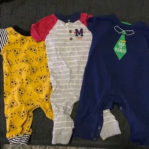 3 piece short sleeve romper set